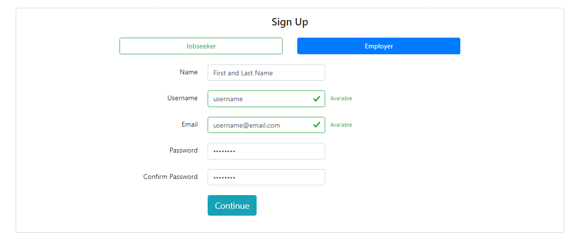 New User Newcomers Job posting