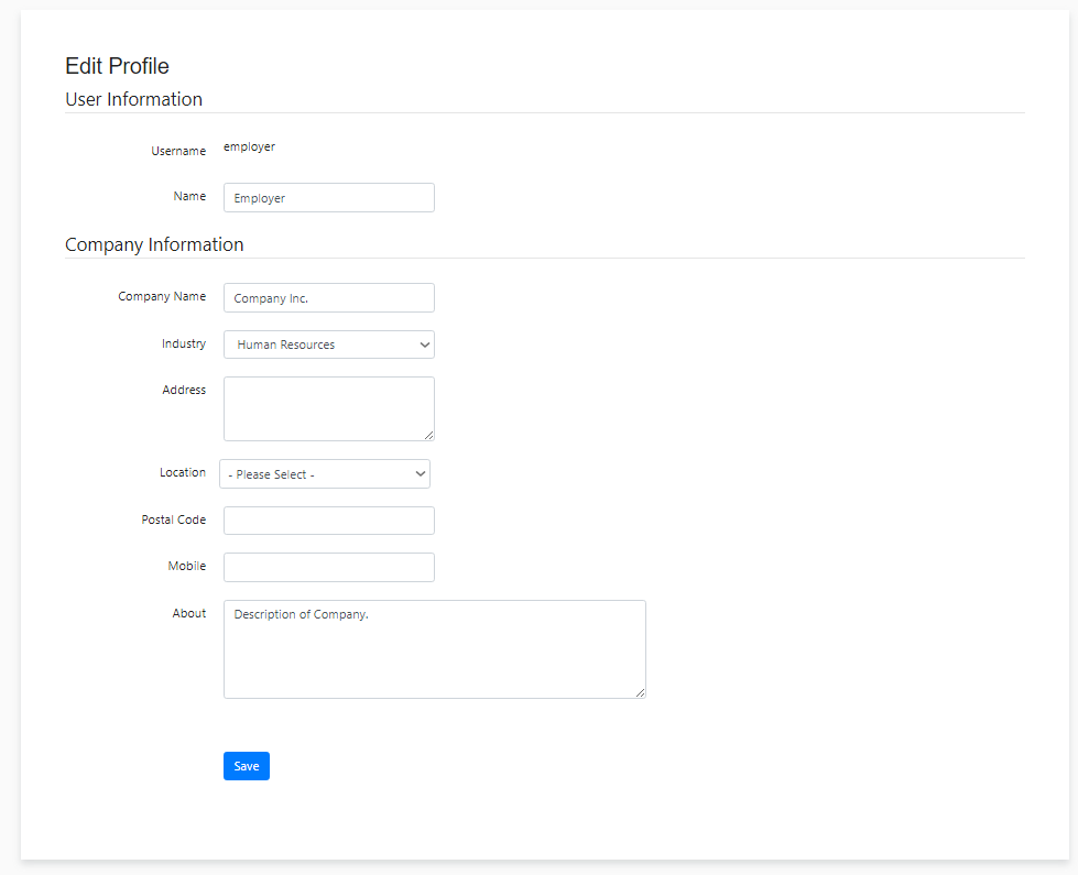 Edit Profile