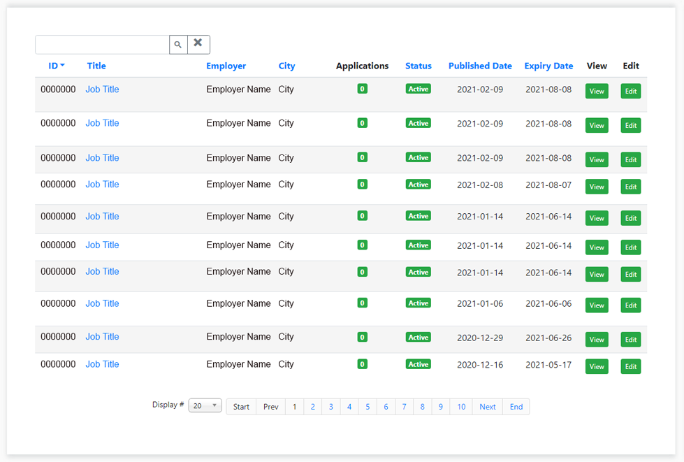 My Jobs (Edit Jobs) My Jobs (Edit Jobs)